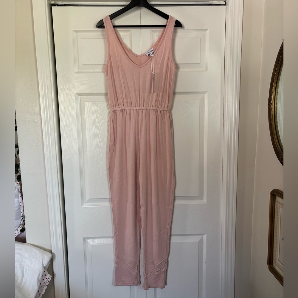 Steve Madden Sleeveless French Terry Jumpsuit Small $45